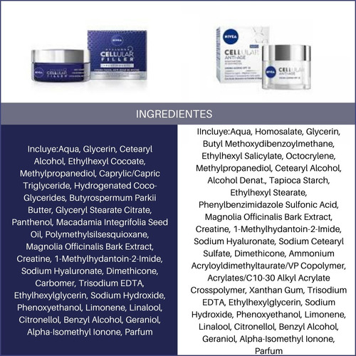 Imagen 3 de 3 de Crema Nivea Cellular Anti-age Día + Noche