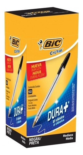 Bolígrafo Lapicera Bic Cristal Caja X50