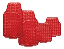 Comprar Alfombra Cubre Piso Auto Tuning Rojo Metálico Set 4pcs