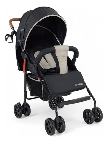 Coche de Paseo Bebesit Mónaco Reclinable Plegable Liviano Beige Negro