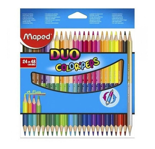 Lapices De Colores Maped Color Peps Duo Largos 24 = 48