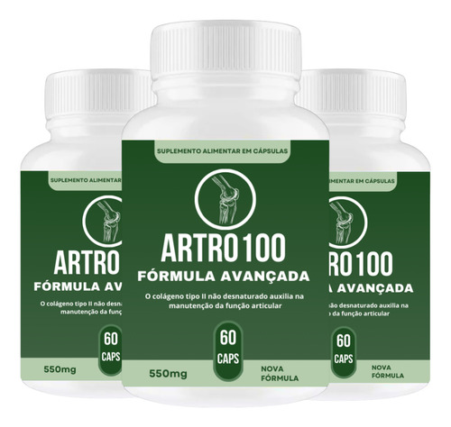 1x Artro100 60 Cápsulas - Fórmula Avançada - Envio Hoje