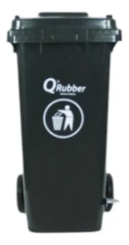 Basurero Qrubber Con Pedal 120 Litros Gris