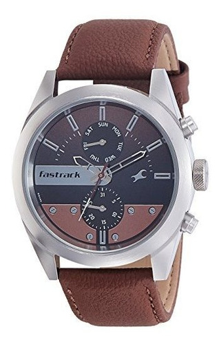 Fastrack Reloj Analógico Para Hombre Con Esfera Negra 3165sl