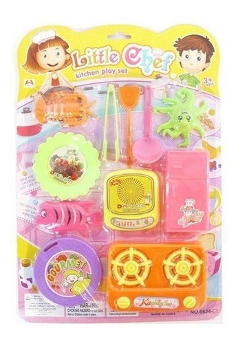 Imagen 1 de 1 de Set De Accesorios De Cocina Para Niñas. Little Chef