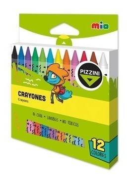 Crayones Pizzini Clasico Corto X 12 Colores - 9312