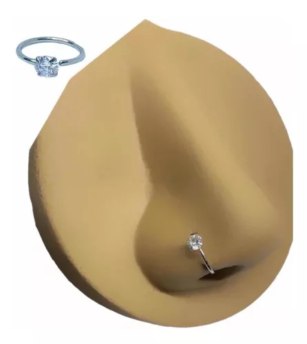 Piercing De Nariz Nostril Com Pedra Aço Cirurgico