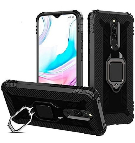 Estuche Antichoque Carbon Ring Para Xiaomi Redmi 8 / 8a