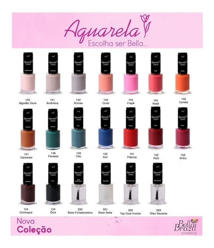 Imagem 2 de 9 de Kit Com 10 Esmaltes Em Gel Bella Brazil Seca Sem Cabine Uv