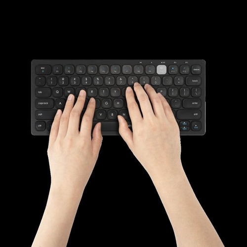 Imagen 2 de 2 de Teclado Inalámbrico Bluetooth Compacto 3 Conexiones Negro
