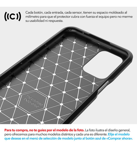Imagen 5 de 8 de Funda Carbono LG Q Stylus K9 K11 G7 G6 Q7 Q6 V35 V30 V40 Thinq Alpha Plus Platinum Case Protector