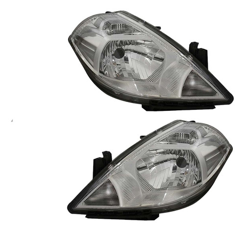 Par Faros Tiida Sedan 2009-2010-2011 Fondo/cromo 4ptas Opt