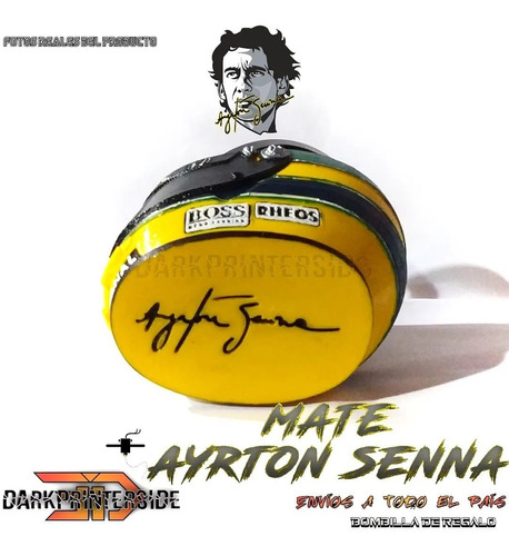 Mate Casco Ayrton Senna- Impresion 3d