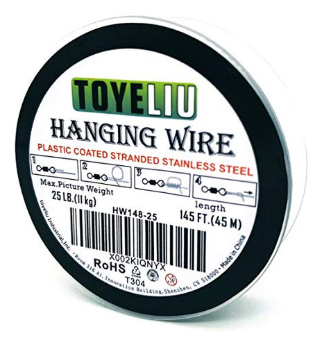Solucin Colgante Alambre Acero Inoxidable Recubierto Nylon,