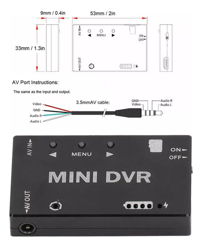 Batería Ntsc Pal Conmutable Incorporada Con Módulo Mini Fpv