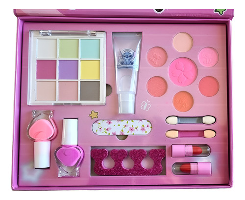 Paleta De Maquiagem Infantil Completa Stitch - Sombra Blush
