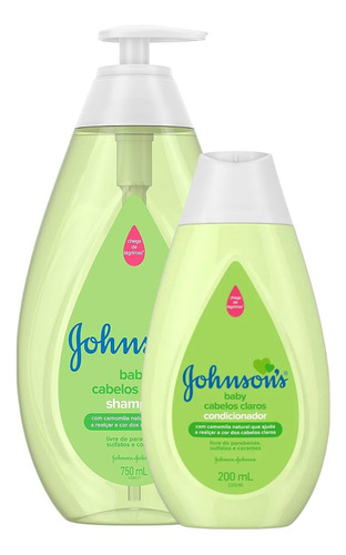  Kit Shampoo E Cond. Johnsons Baby Cabelos Claros 750ml