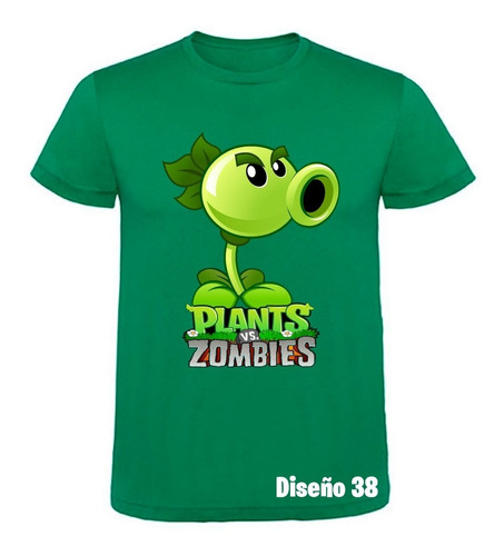 Remera Adulto Plantas Vs Zombies 100% Algodón