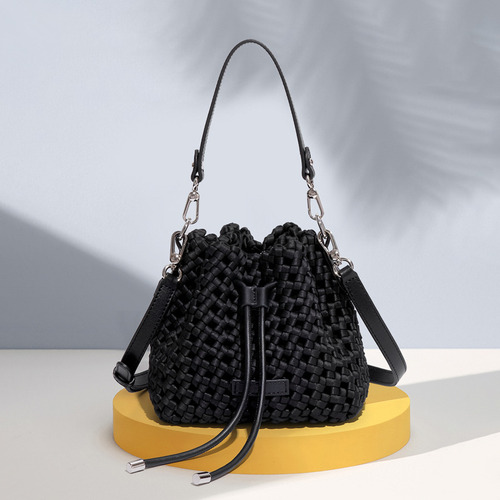 Nuevo Bolso Tipo Cubo Tejido Seda,bolso Cruzado Informal