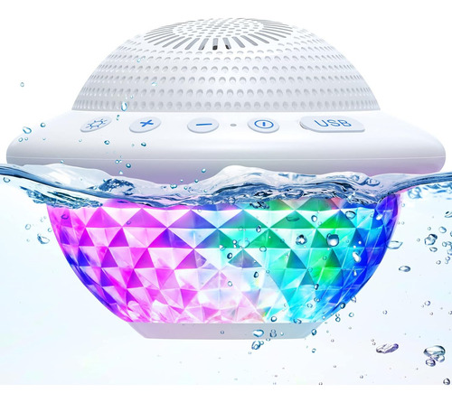 Altavoces Flotantes Para Piscina Con Luces Led Coloridas, Ip Color Blanco 110v