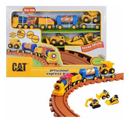 Cat Tren Con Luz Y Sonido 18 Piezas Intek Mundo Manias