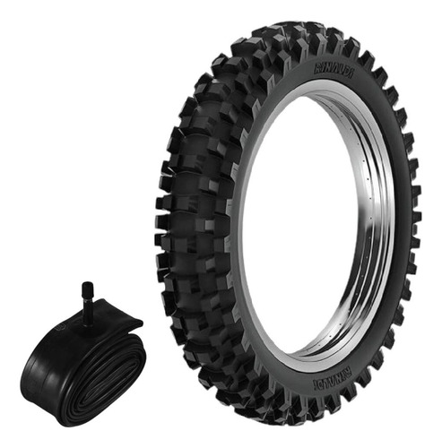 Kit Pneu Honda Crf 230 110/100-18 64m Rw33 Rinaldi + Camara