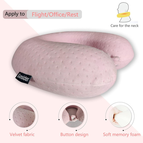 Almohada De Cuello De Espuma Memory Para Viajar, Soporte, Po