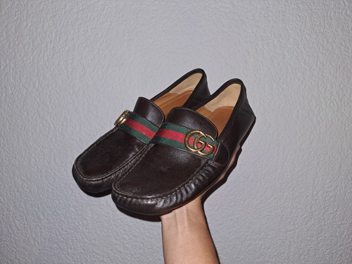 Mocasines Gucci Cafés 27.5 Cm 7.5 Mx 9.5 Us Originales