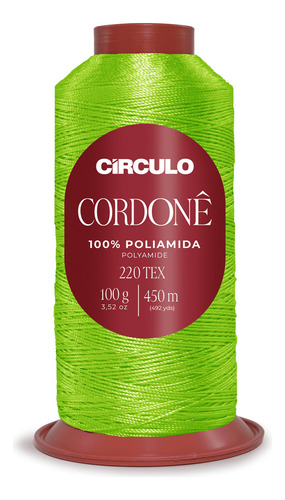 Fio Cordonê Circulo 100g 450mts Cor 5197 Verde Intenso