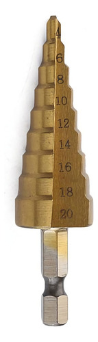 Broca Hss Step, Revestida, Cortadora De Madera Y Metal, Métr
