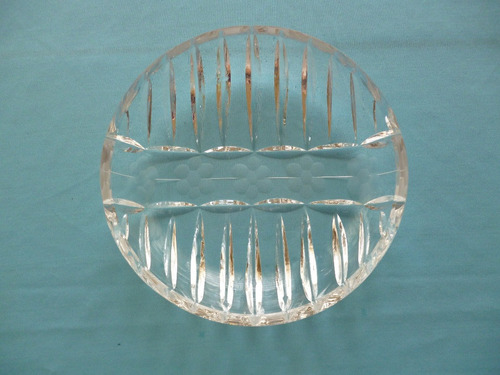 Plato Cristal Tallado  Pasapalo 14 Cm Diametro 3 Unid