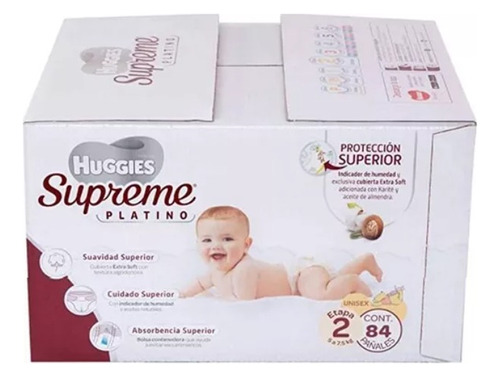 Pañales Etapa 2 Huggies Supreme Pure & Natural Con 84 Pañale