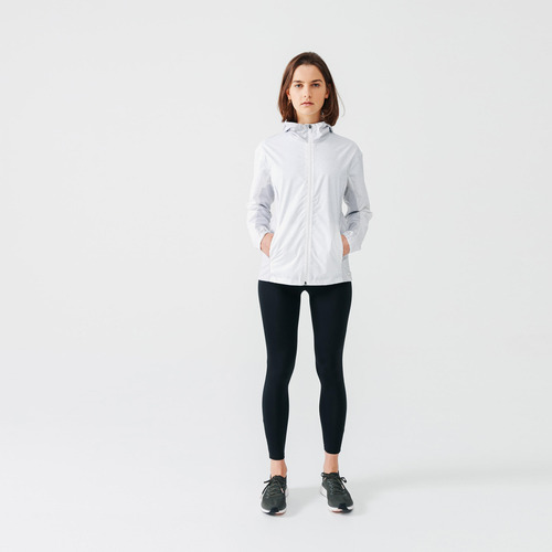 Chamarra Running Mujer Run Rain Blanca Kalenji