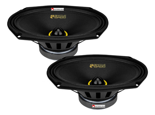 Bocina tipo midrange Reactive bass RBT-6950 para auto/camioneta color negro de 4Ω 6" x 9" x 9 " x 2 unidades 