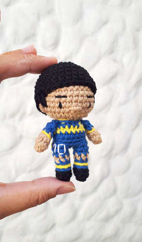Muñeco Román Riquelme Boca Jrs. Amigurumi Tejido - Pipelino