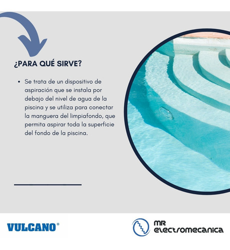 Imagen 2 de 10 de Virola Vulcano Limpiafondo Pileta Hormigón Rh 1 1/2 - 143901
