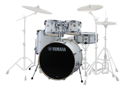 Batería Acústica Yamaha Stage Custom Birch P White Sbp0f5pw