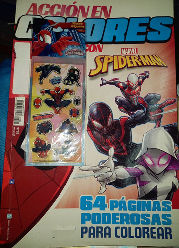 Spiderman, Revista Accion N Colores+paraguas+stickers+cartas