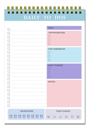 Bloco De Notas De Tarefas Diárias, Lista De Planos De Tarefa