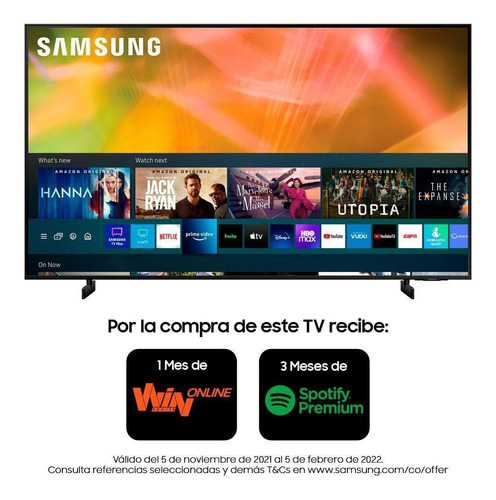Imagen 8 de 9 de Televisor Samsung 55 Au8200 Smart Tv 4k Uhd 2021 Crystal