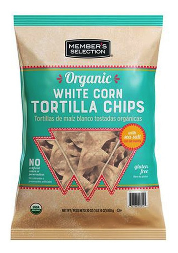 Snack Tortillas Chips De Maiz Organico 850g