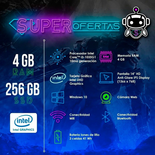 M O D E L 2020 Hp Core I3 + 4gb Ram + 256gb Ssd + Regalos