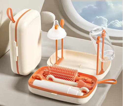 Genieall - Kit Limpiador De Botellas De Viaje 7 En 1, Cepill
