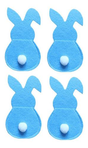 4 Piezas Porta Cubiertos De Pascua Organizador De Azul