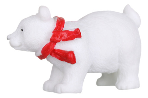 Figura De Oso Polar Con Forma De Animal Navideño En Miniatur