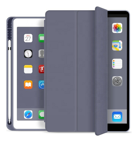 Carcasa Smart Cover Para iPad 9 Gen + Pencil Espacio 10.2