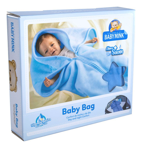 Baby Mink Baby Bag Liso Cobertor Y Saco De Dormir