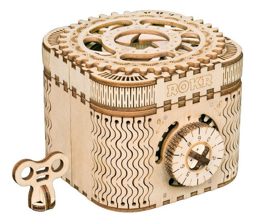 123pcs Bricolaje 3d Caja Del Tesoro De Madera Rompecabezas J