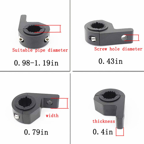 Soporte De Montaje Para Motocicleta, 2 Piezas De 0.75 Pulgad