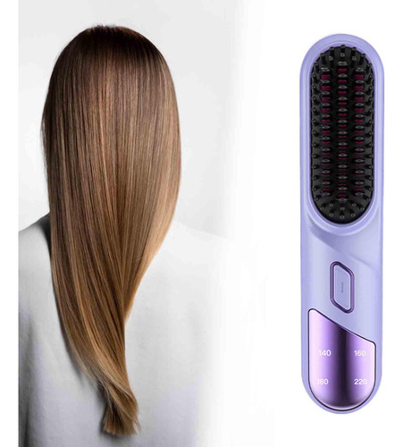 Cepillo Alisador De Pelo Cepillo Alisador Peine Púrpura